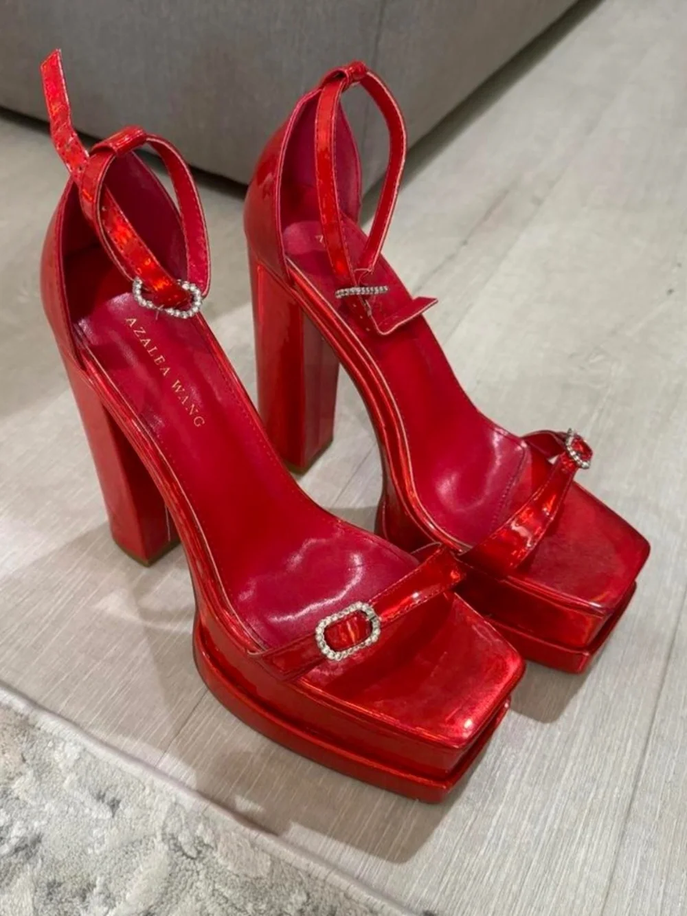 Azalea Wang Red Platform Heels